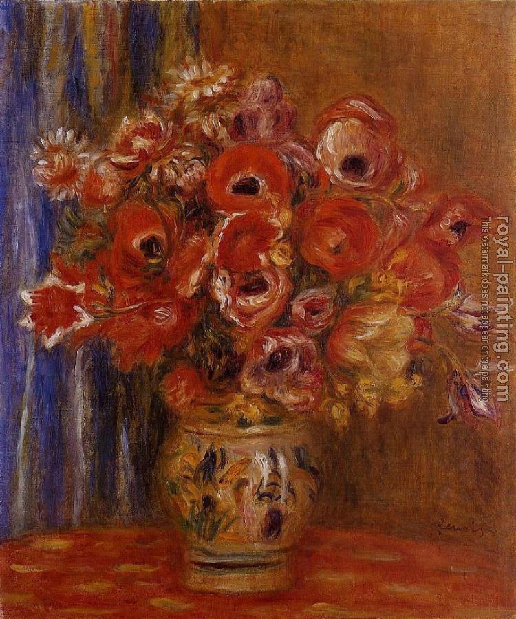 Pierre Auguste Renoir : Vase of Tulips and Anemones